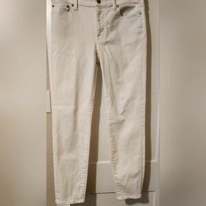 White Stretch Cotton Denim Jeans